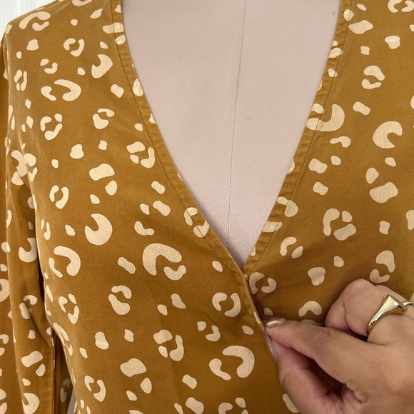 Marine Layer Tie Printed wrap Top Sz S - Picture 6 of 10